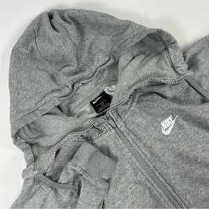 Nike WMNS SZ 1X Heather Gray Full Zip Up Jacket Mock Neck Athletic Embroidered